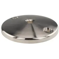 3D24 Edelstahl Fußteller 120mm, anschraubbar, Typ I/B - Robuster 120mm Fußteller aus Edelstahl, ideal für stabile Befestigung und ein nivellierbares Fundament. Perfekt für Elektroinstallationen und vielseitigen Einsatz.