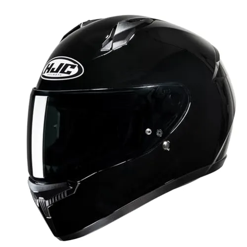 HJC C10 Solid Helm, schwarz, Größe XS 54 55 für Männer - Motorradhelm mit fortschrittlicher Polycarbonate Composite-Schale, bietet verbessertes Sichtfeld und perfekte Passform von XS bis 2XL für Sicherheit und Komfort.