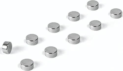 Trendform Büro-Magnete, Verschiedene Formen, silberfarben, 3,5 x 15,5 x 1 cm