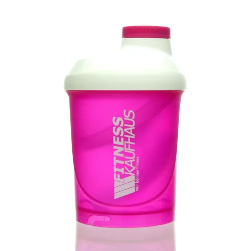 Fitnesskaufhaus Ladyline Shaker  300ml Pink Weiss Protein Mixer Schüttelbecher