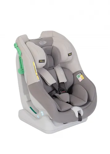 GRACO FOTELIK EXTEND R129 NICKEL - Sicherer Autositz für Kinder von 9-18 kg, mit verstellbarer Kopfstütze und 5-Punkt-Gurt. Ideal für den täglichen Einsatz, vorwärts und rückwärts gerichtet, bietet hohen Komfort und Schutz.