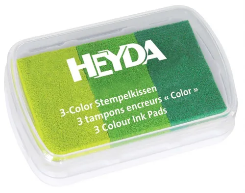 HEYDA Stempelkissen 3 Color limone/hellgrün/dunkelgrün