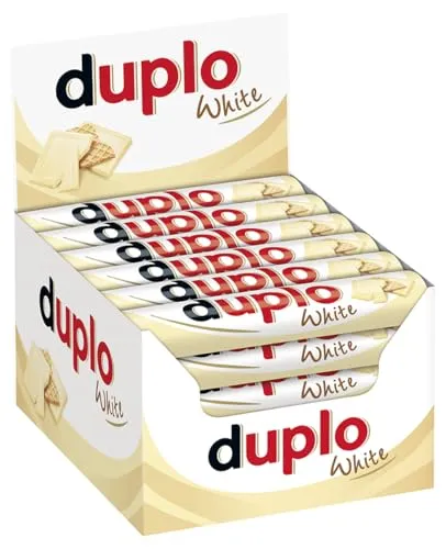 Ferrero Duplo White Riegel - Weiße Schokolade - Genießen Sie die feine Kombination aus knusprigem Waffel und zarter weißer Schokolade in praktischen Riegeln. Ideal für süße Momente!