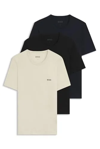 BOSS T-Shirt TShirtRN 3P Classic (3er Pack) mit BOSS Stickerei XL - Hochwertiges 3er Pack T-Shirts aus 100% Baumwolle, pflegeleicht und ideal für den Casual-Look. Mit stilvoller BOSS Stickerei für einen eleganten Akzent.
