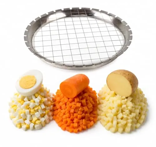 Sitko do warzyw Würfelschneider für Eier und Gemüse - Praktischer Würfelschneider für Eier und Gemüse, ideal für Salate. Mit 5 mm Würfeln und einem Durchmesser von 12 cm, sorgt er für schnelle und gleichmäßige Ergebnisse in der Küche.