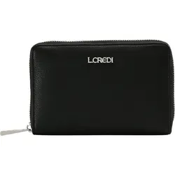 L.CREDI FLIPPA Bi-Fold Wallet, schwarz – Elegante Damen-Geldbörse - Damen-Geldbörsen mit zeitlosem Design und genialer Fächeraufteilung für optimale Übersicht. Kompakt und stilvoll – die perfekte Begleiterin für jeden Anlass.