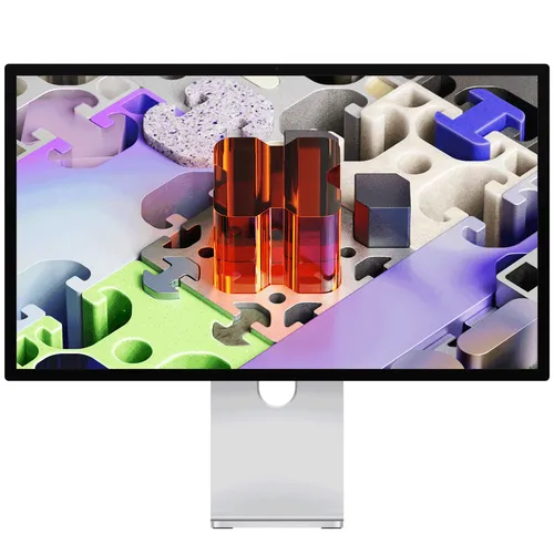 Studio Display XDR 27 Zoll LED-Monitor - Hochauflösender 5K Retina XDR Monitor mit 27 Zoll, neigungs- und höhenverstellbarem Standfuß und Nanotexturglas für brillante Bildqualität im professionellen Einsatz.