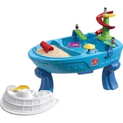 Sand- und Wassertisch Step 2 Fiesta Sand & Water - Outdoor-Spielzeug für kreative Entdecker: Der STEP2 Sand- und Wassertisch im Kreuzfahrtschiff-Design bietet stundenlangen Spielspaß mit 10 Zubehörteilen, ideal für Kinder ab 1,5 Jahren.