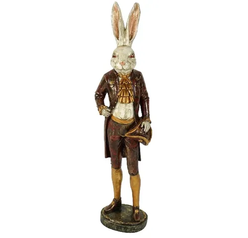 Hase Ostern groß 73,5cm Deko Skulptur Figur Vintage Hasen elegant Lapin le Grand