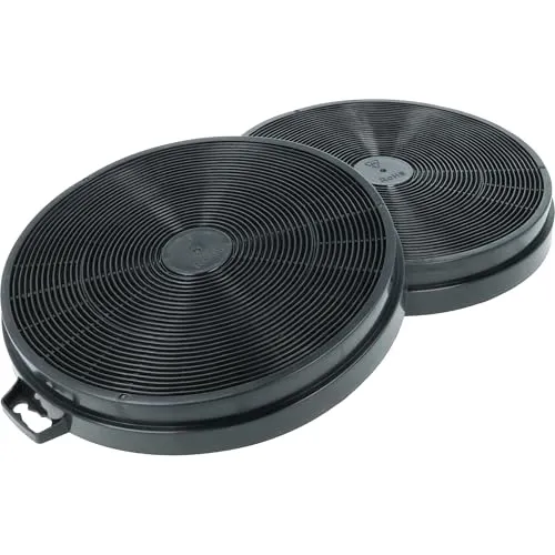 vhbw 2x Aktivkohlefilter kompatibel mit Constructa CD 66151, CD 66190, CD 66191, CD 67150, CD 69110, CD 69150 Dunstabzugshaube - 20,2 cm