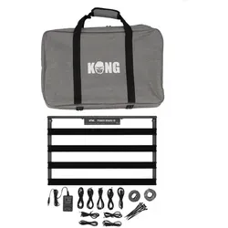 Kong Power Board M - Pedalboard - Effektgeräte für Gitarre & Bass, perfektes Pedalboard mit 9 Ausgängen und USB-Port für alle gängigen Effektpedale, inklusive Tragetasche für sicheren Transport.
