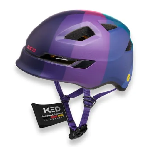 KED Kinderhelm POP MIPS, lila - Fahrradhelm mit Mips® Brain-Protection-System für optimalen Schutz. Modernste Inmold-Technologie sorgt für Leichtigkeit und Komfort, ideal für kleine Abenteurer.