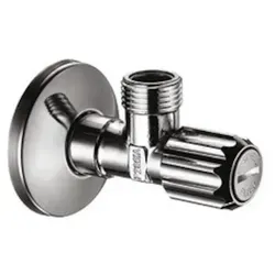 hansgrohe Eckventil 13904000, chrom - Eckventil mit Drehverschluss für präzise Wasserregulierung, inklusive Filtereinsatz zum Schutz vor Schmutz. Ideal für Kalt- und Warmwasseranschlüsse.