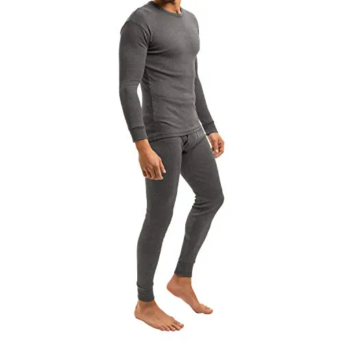 Herren Ski- & Thermowäsche Set Light - Anthrazit 3XL - Funktionsunterwäsche-Set mit Unterhemd & Unterhose für optimale Wärme bei kaltem Wetter. Ideal für Wintersport und Freizeit, sorgt die hautsympathische Rippstruktur für höchsten Tragekomfort.