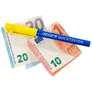Genie Geldscheinprüfer Euro Quicktester, Geldscheinprüfstift, für Banknoten