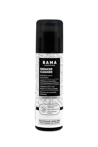 Bama Sneaker Cleaner - farbloser Schuhreiniger für alle Materialien, hochwirksamer Schuhreiniger mit Schwamm für schonende Schuhreinigung, 75 ml.