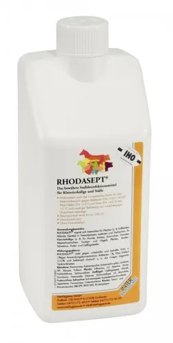 Rhodasept Stalldesinfektion 1 kg - Reinigungsmittel zur effektiven Desinfektion in der Nutztierhaltung, wirkt schnell gegen Viren, Bakterien und Pilze in nur 5 Minuten. Ideal für Tierarztpraxen und Ställe.