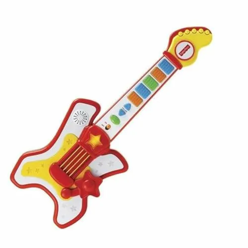 Fisher-Price Rockstar REI80030 Gitarre - Musikalisches Spielzeug für Babys, fördert die Kreativität und das musikalische Verständnis mit hochwertiger Verarbeitung von Fisher-Price.