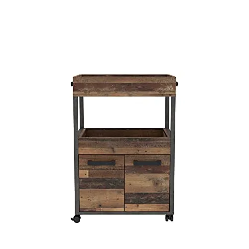 Barwagen Woody - Holzfarben, 40 cm breit, 88 cm hoch - Barmöbel - Hochwertiger Barwagen aus edlem Holz, ideal für stilvolle Partys oder gemütliche Abende. Jetzt 10€ Willkommens-Gutschein bei Newsletter-Anmeldung sichern!