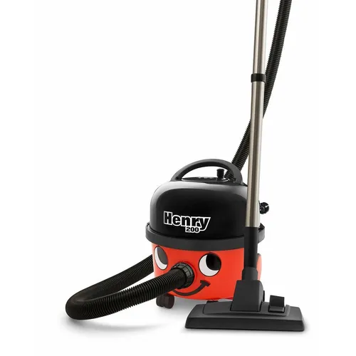 Numatic Henry HVR200-12 Staubsauger - Bodenstaubsauger mit 620 W, beutelloses System und klassischem Rot-Design. Ideal für gründliche Reinigung in jedem Zuhause.