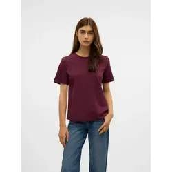 Vero Moda Kurzarmshirt VMPAULINA SS T-SHIRT GA JRS NOOS Baumwolle, regular fit rot M (38)