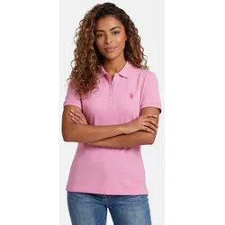 U.S. Polo Assn. Damen Poloshirt USSiirena – Kurzarm mit Logo-Stickerei - Klassisches Poloshirt in DustPink mit Flachstrickkragen und elastischer Baumwollmischung für optimalen Tragekomfort. Ideal für sportliche und business casual Looks.