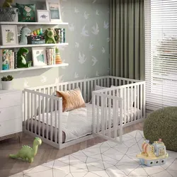 CADANI Teso Kinderbett 90x200 cm – Montessori Bodenbett mit Tür und Rausfallschutz - Multifunktionales Kinderbett 'Teso' 90x200 cm: Ideal als sicheres Bett und Laufstall. Flexibel in 6 Varianten, robust aus Kiefernholz, fördert die Selbstständigkeit der Kinder. Inklusive Lattenrost für optimales Schlafklima.