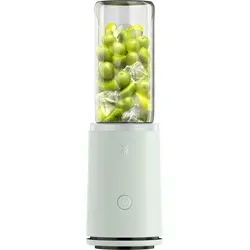 WMF Mix & Go Touch Smoothie Maker, frosty green - Der WMF Mix & Go Touch Smoothie Maker überzeugt mit einfacher Einhandbedienung und recyceltem Gehäuse. Perfekt für cremige Smoothies unterwegs – die auslaufsichere Trinkflasche macht's möglich.