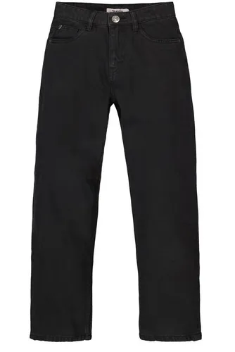 Garcia Straight-Jeans Ilyano regular fit schwarz 146 - Kinderhosen mit regulierbarem Gummizug im Bund, aus 100% Baumwolle für höchsten Tragekomfort, ideal für den Alltag.