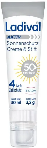 LADIVAL Aktiv Sonnenschutz Creme & Stift LSF 50+ 30 ml - Hochwirksamer Sonnenschutz mit LSF 50+, ideal für aktive Tage im Freien. Schützt die Haut zuverlässig und ist wasserfest.