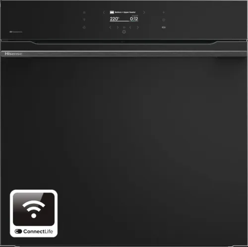 Hisense BI614P8B Elektro Backofen 60CM mit WLAN - Energieeffizienter Einbauofen mit 77 Litern, vielseitigen Funktionen und einfacher Bedienung über WLAN für modernes Kochen.