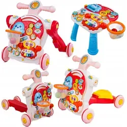 COIL Babywalker Lauflernwagen 5in1 - Babywalker für Kinder ab 12 Monaten, multifunktionales Lernspielzeug mit Spieltisch in ansprechendem Rosa, fördert spielerisch die motorischen Fähigkeiten.