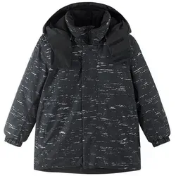 reima Kinder Hohde Jacke (Größe 116, schwarz) - Funktionale Winterjacke für Kinder, gefüttert und mit reflektierendem Print für mehr Sichtbarkeit und Sicherheit im Alltag.