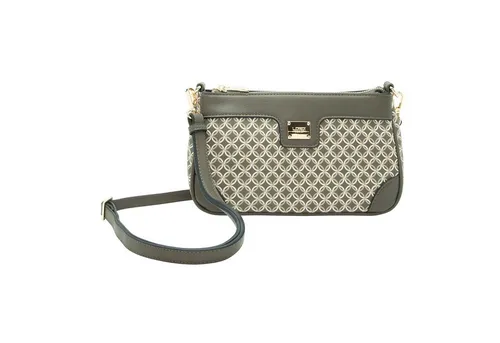 L.CREDI Pia Umhängetasche 25,5 cm - Elegante Schultertasche in dark taupe - Stylische Umhängetasche für Damen in dunklem Taupe, aus strapazierfähigem Polyurethan mit praktischem Reißverschlussfach. Ideal für den Alltag, Maße: 25,5 cm x 9 cm x 15 cm.