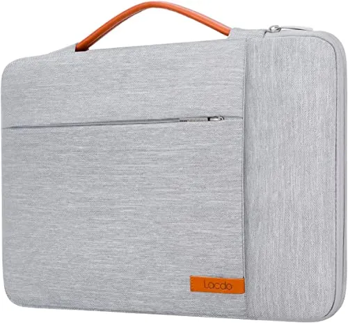 Lacdo 360° Rundumschutz Laptop Tasche Hülle für 13" Neu MacBook Air M4 A3240 2025/M3 A3113/M2A2681/M1 A2337 2024-2018, 13" MacBook Pro M2/M1 A2338 A2251 A2289 A2159, 13" iPad Air M3/iPad Pro M4, Grau