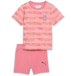 PUMA Trainingsanzug X GABBY'S DOLLHOUSE MINICATS TEE AND SHORTS SET INF (2-tlg), zweiteiliges Set, ohne Kapuze, Regular Fit, für Children rosa 86 EU
