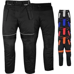 Motorradhose Herren mit 2CE Protektoren - Winddicht und Waschbar - Motorradhosen aus strapazierfähigem Cordura-Polyester mit herausnehmbaren Protektoren und waschbarem Innenfutter. Ideal für sicheres Fahren bei jedem Wetter.