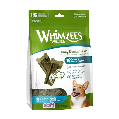 WHIMZEES Soft Stix S, 28 Stück – Größe S, Kaustangen für kleine Hunde zur Zahnpflege, Getreidefrei, Natürlich, ohne Zuckerzusatz