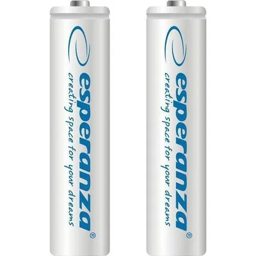 Esperanza EZA101W WIEDERAUFLADBARE BATTERIEN Ni-MH AAA 1000MAH 2PCS. - WEISS (2 Stk., AAA, 1000 mAh) (EZA101W)