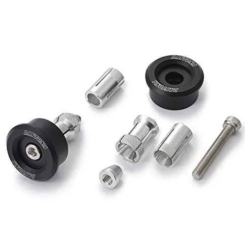DAYTONA Corp. Lenkerendenspiegel Adapter UNIVERSAL, schwarz - Motorradzubehör: Universelle Adapter aus schwarz eloxiertem Aluminium für die einfache Montage von Lenkerendenspiegeln an Motorrädern.