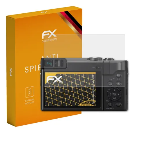 atFoliX 3x Panzerfolie für Panasonic Lumix DMC-TZ91 Schutzfolie matt&stoßfest