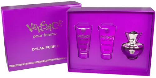 Versace Pour Femme Dylan Purple Eau de Parfum 50ml Set - Geschenkset mit 150ml fruchtig-blumigem Duft, ideal für Damen, verpackt in eleganter Originalverpackung aus Italien.
