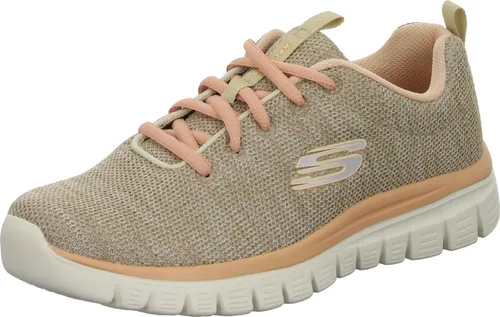Skechers Graceful - Twisted Fortune Sneaker - Sneaker low mit bequemem Memory Foam für optimalen Tragekomfort, ideal für Freizeitaktivitäten und sportlichen Look in beige-rosa.