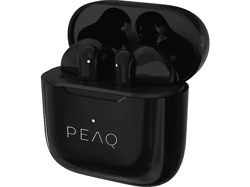 PEAQ PTW-3000-BK In-ear Kopfhörer Schwarz - Bluetooth Kopfhörer In-Ear mit kraftvollem Sound und ergonomischem Design für perfekten Tragekomfort unterwegs.