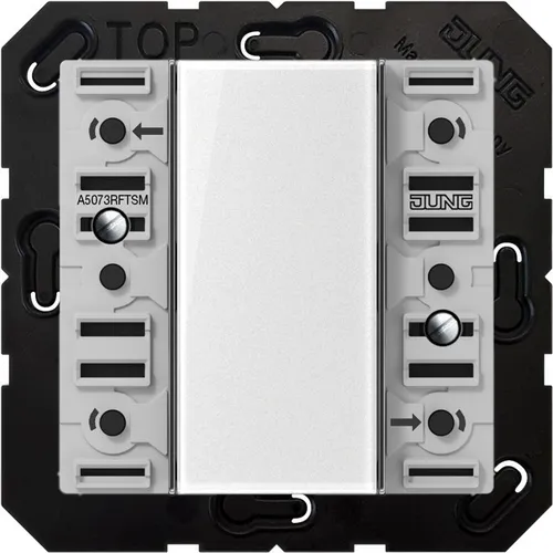 Jung A5073RFTSM KNX RF Funk-Wandsender-Modul 3fach - Tastsensor-Modul mit 3-fach Tasten, inklusive transparenter Abdeckung für einfache Integration und moderne Steuerung in Smart Homes.