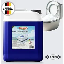 Element Sanitärkonzentrat Blue I 5 Liter I Effektive Sanitärflüssigkeit für Chemietoiletten - Das Element Sanitärkonzentrat Blue sorgt für ein frisches Toilettenerlebnis in mobilen Toilettensystemen. Es unterstützt den Abbau von Fäkalien und neutralisiert Gerüche für maximalen Komfort auf Reisen.