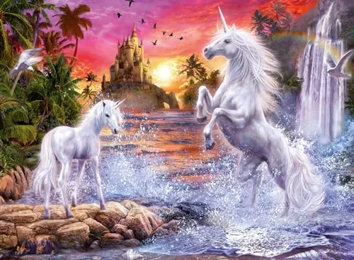 Ravensburger Puzzle 12000471 - Einhörner am Fluss - 500 Teile Puzzle für Erwachsene und Kinder ab 12 Jahren, Fantasy-Puzzle