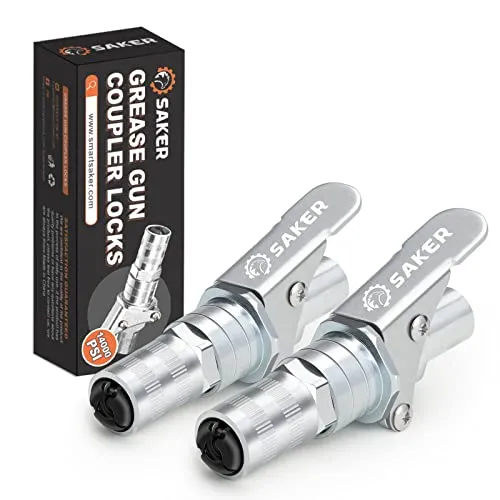 Saker Schnellkupplung für Fettpresse-Upgrade auf 12000 PSI, Duty Quick Release Grease Coupler, kompatibel mit Allen Grease Guns 1/8" NPT Fittings(2 PCS)