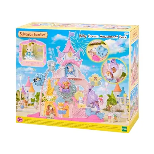 Sylvanian Families Freizeitpark "Glückstraum" (5841) - Spielfigurenwelt mit zahlreichen Attraktionen wie Gondeln, Luftschiff und Wikingerschiff - ideal für kreative Spielstunden ab 3 Jahren!
