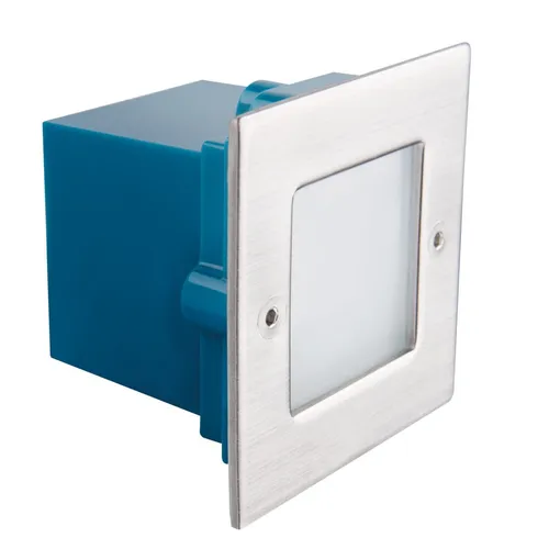 Kanlux TAXI LED Treppenleuchte für Außenbereich, IP54, 7x7cm, Chrom/Bianco